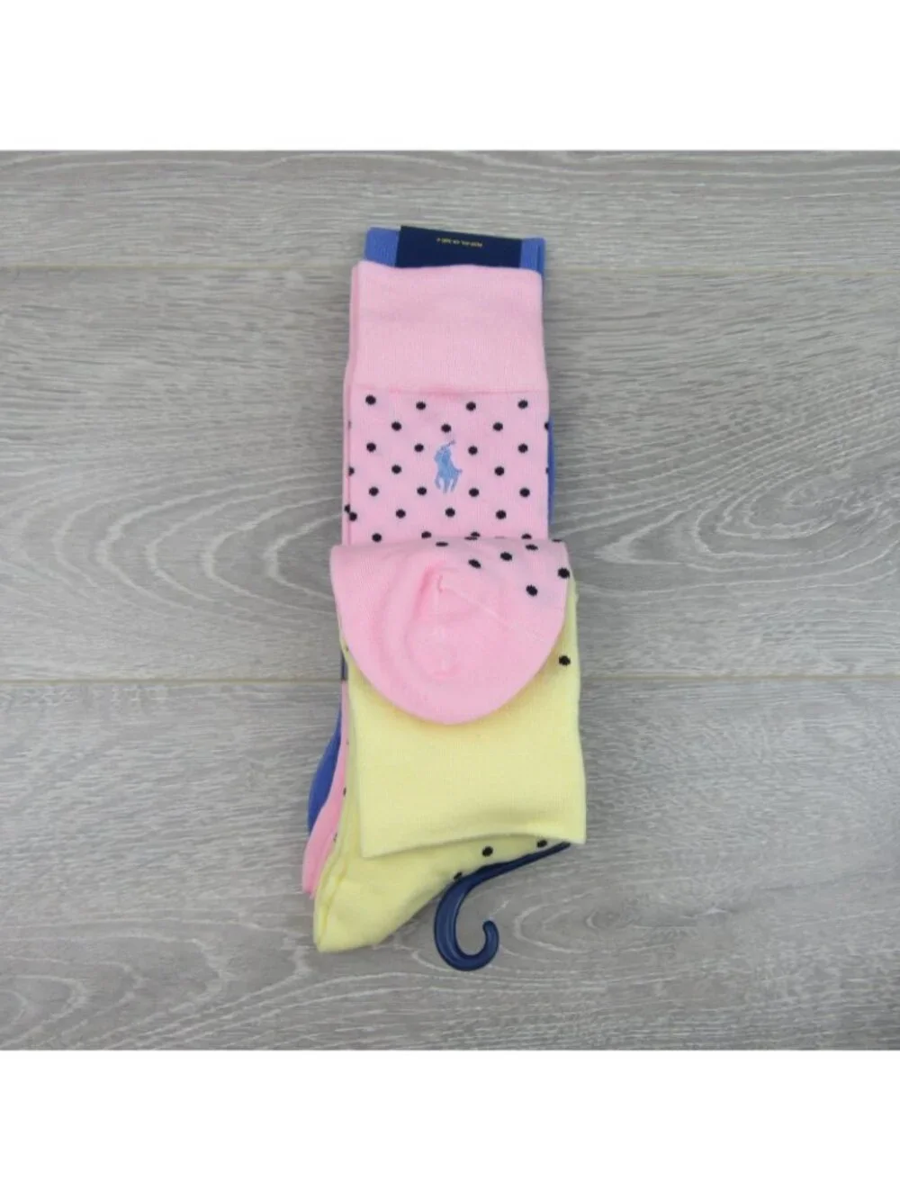 Polo Ralph Lauren Classic Dot Dress Socks Men's Size 6-12.5 (3 PAIRS) Multi NEW